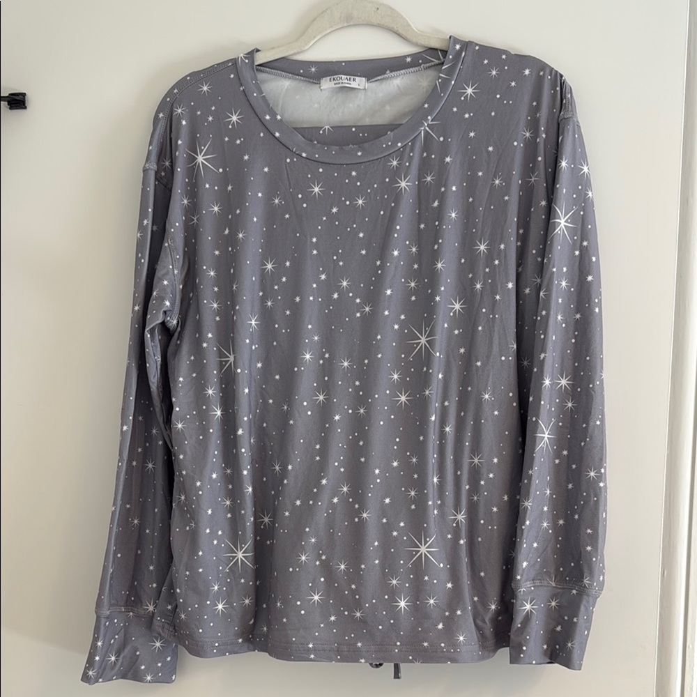 Gray Starry Pajama Set
